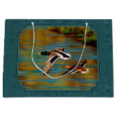 マラルダックス航空ティール(緑がかった色) ラージペーパーバッグ (正面)