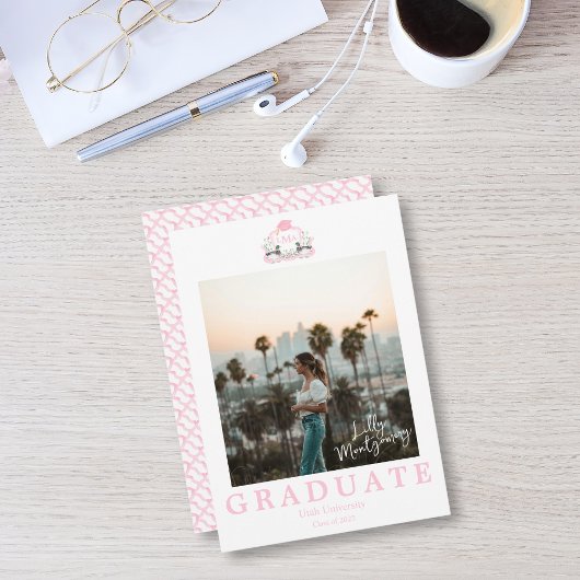 マラルダックモノグラム卒業クレスト卒業 招待状