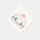 マラルダックモノグラム卒業クレスト スタンダードカクテルナプキン (角)