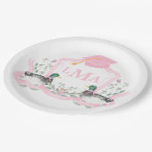 マラルダックモノグラム卒業クレスト ペーパープレート (アングル)