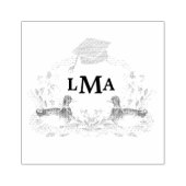 マラルダックモノグラム卒業クレスト ラバースタンプ (インプリント)