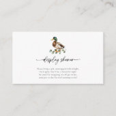 マラルド素朴アヒル赤ちゃんシャワー表示シャワー エンクロージャーカード (正面)