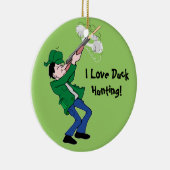 マラルド飛んでいるアヒルとハンター セラミックオーナメント (右)