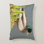 マラルド・ダック野生生物写真 アクセントクッション (正面(垂直))