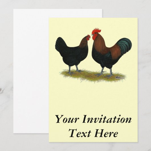 マランズブラック銅 招待状 (正面/裏面)