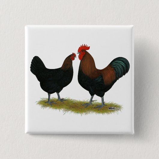 マランズブラック銅 缶バッジ (正面)