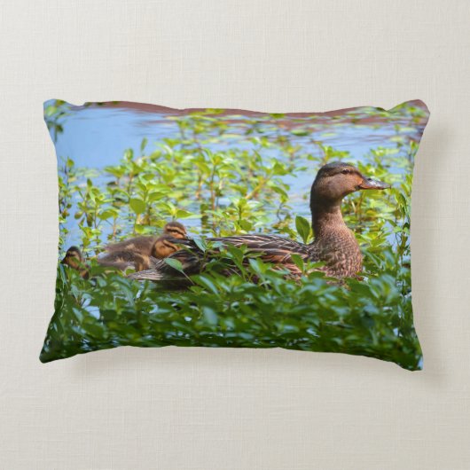 マラードとアヒル – スイミングby Shirley Taylor アクセントクッション (裏面)