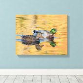 マラードのペア キャンバスプリント (インサイチュ (ウッドフロア))