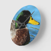 マラードアップクローズ ラウンド壁時計 (傾斜)