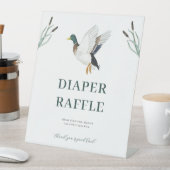 マラードアヒルおむつラッフルベビーシャワーサイン 台座サイン (インサイチュ)