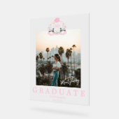 マラードアヒルのモノグラム卒業写真 アクリルサイン (傾斜)