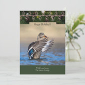 マラードアヒル付きホリデーカード シーズンカード (スタンド正面)