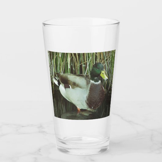 マラードアヒル写真アウトドアスマン湖バード タンブラーグラス (正面)