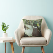 マラードアヒル写真オス湖ワイルドライフバード クッション (椅子)