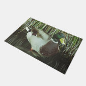 マラードアヒル写真湖野生動物自然バード ドアマット (アングル)