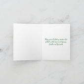 マラードアヒル家族クリスマス折り畳みグリーティングカード カード (内部)