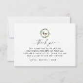 マラードアヒル小さなアヒル赤ちゃんシャワー サンキューカード (正面)