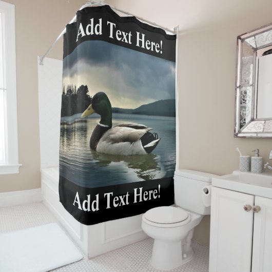 マラードアヒル湖のシャワーカーテン シャワーカーテン (インサイチュ)