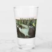 マラードアヒル湖へようこそオスの鳥 タンブラーグラス (正面)