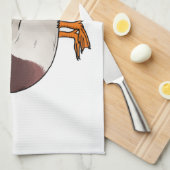 マラードアヒル漫画イラストレーション キッチンタオル (四つ折り)