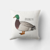 マラードアヒル漫画イラストレーション クッション (裏面)