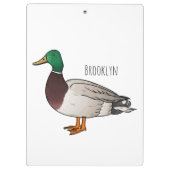 マラードアヒル漫画イラストレーション クリップボード (裏面)