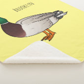 マラードアヒル漫画イラストレーション シェルパブランケット (3/4)