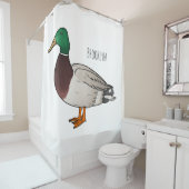 マラードアヒル漫画イラストレーション シャワーカーテン (インサイチュ)