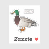 マラードアヒル漫画イラストレーション シール (シート)