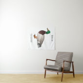 マラードアヒル漫画イラストレーション タペストリー (インサイチュ(横))