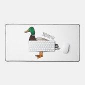 マラードアヒル漫画イラストレーション デスクマット (キーボード&マウス)
