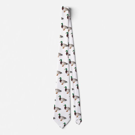 マラードアヒル漫画イラストレーション ネクタイ (正面)