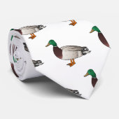 マラードアヒル漫画イラストレーション ネクタイ (ロール)