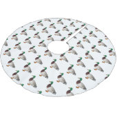 マラードアヒル漫画イラストレーション ブラッシュドポリエステルツリースカート (アングル)