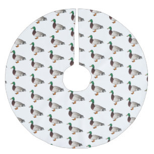 マラードアヒル漫画イラストレーション ブラッシュドポリエステルツリースカート