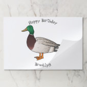 マラードアヒル漫画イラストレーション ペーパーパッド (折り畳み)