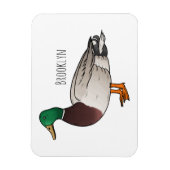 マラードアヒル漫画イラストレーション マグネット (縦)