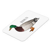 マラードアヒル漫画イラストレーション マグネット (左側)