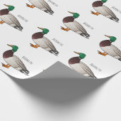 マラードアヒル漫画イラストレーション ラッピングペーパー (角)