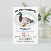 マラードアヒル漫画イラストレーション 招待状 (スタンド正面)