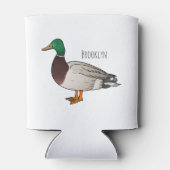 マラードアヒル漫画イラストレーション 缶クーラー (裏面)