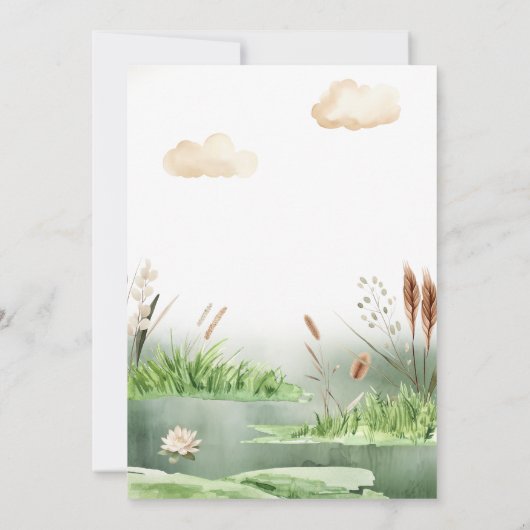 マラードアヒル狩りベビーシャワー 招待状 (裏面)