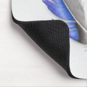 マラードアヒル羽毛水色 マウスパッド (コーナー)