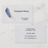 マラードアヒル羽毛水色 名刺 (正面/裏面)