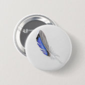 マラードアヒル羽毛水色 缶バッジ (正面&裏面)