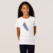 マラードアヒル羽毛水色 Tシャツ (正面フル)