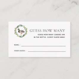 マラードアヒル赤ちゃんシャワーいくつゲームを推測 エンクロージャーカード