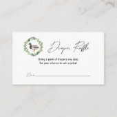 マラードアヒル赤ちゃんシャワーおむつラッフルカード エンクロージャーカード (正面)