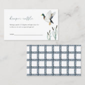 マラードアヒル赤ちゃんシャワーおむつラッフルカード 名刺 (正面/裏面)