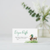 マラードアヒル赤ちゃんシャワーおむつラッフル エンクロージャーカード (スタンド正面)